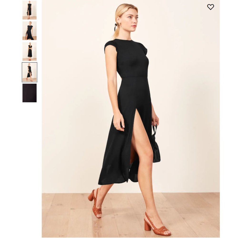 ❌❌❌SOLD ❌❌❌Sale🌈Reformation Gavin Midi Dress - Black - Picture 5 of 10